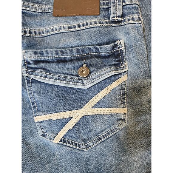 TK AXLE Men's Blue Denim Jeans Slim Boot Fit 34x32 - Picture 4 of 7